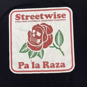 Streetwise T Shirt Mens Size 2XL Black Pa La Raza LA COUNTY Graphic Tee Crewneck